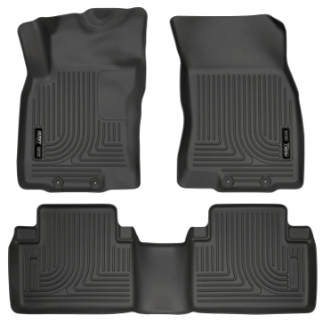 Picture of Husky Liners WeatherBeater 14 Nissan Rogue Front & Second Row Black Floor Liners