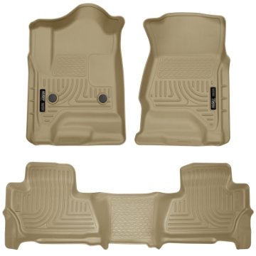 Picture of Husky Liners 2015 Chevy-GMC Tahoe-Yukon WeatherBeater Combo Tan Floor Liners