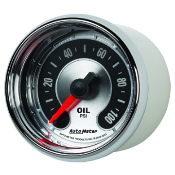 Picture of Autometer American Muscle 52mm Full Sweep Electric 0-100 PSI Oil Pressure Gauge