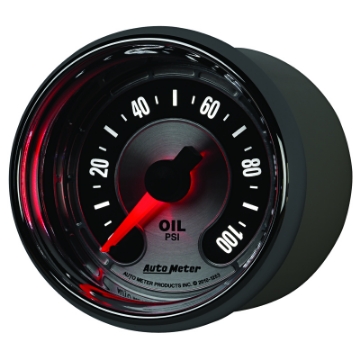 Picture of Autometer American Muscle 52mm Full Sweep Electric 0-100 PSI Oil Pressure Gauge