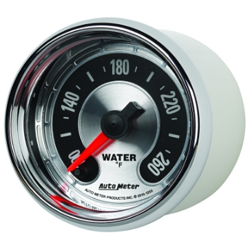 Picture of Autometer American Muscle 52mm Full Sweep Electric 100-260 Deg F Water Temperature Gauge
