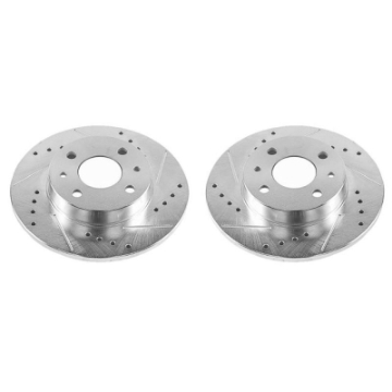 Picture of Power Stop 12-18 Fiat 500 Rear Evolution Drilled & Slotted Rotors - Pair