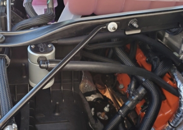 Picture of J&L 2021-2024 Ram TRX 6-2L Supercharged Passenger Side Oil Separator 3-0 - Clear Anodized