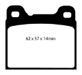 Picture of EBC 91-93 Volvo 740 2-3 ABS Girling Redstuff Rear Brake Pads