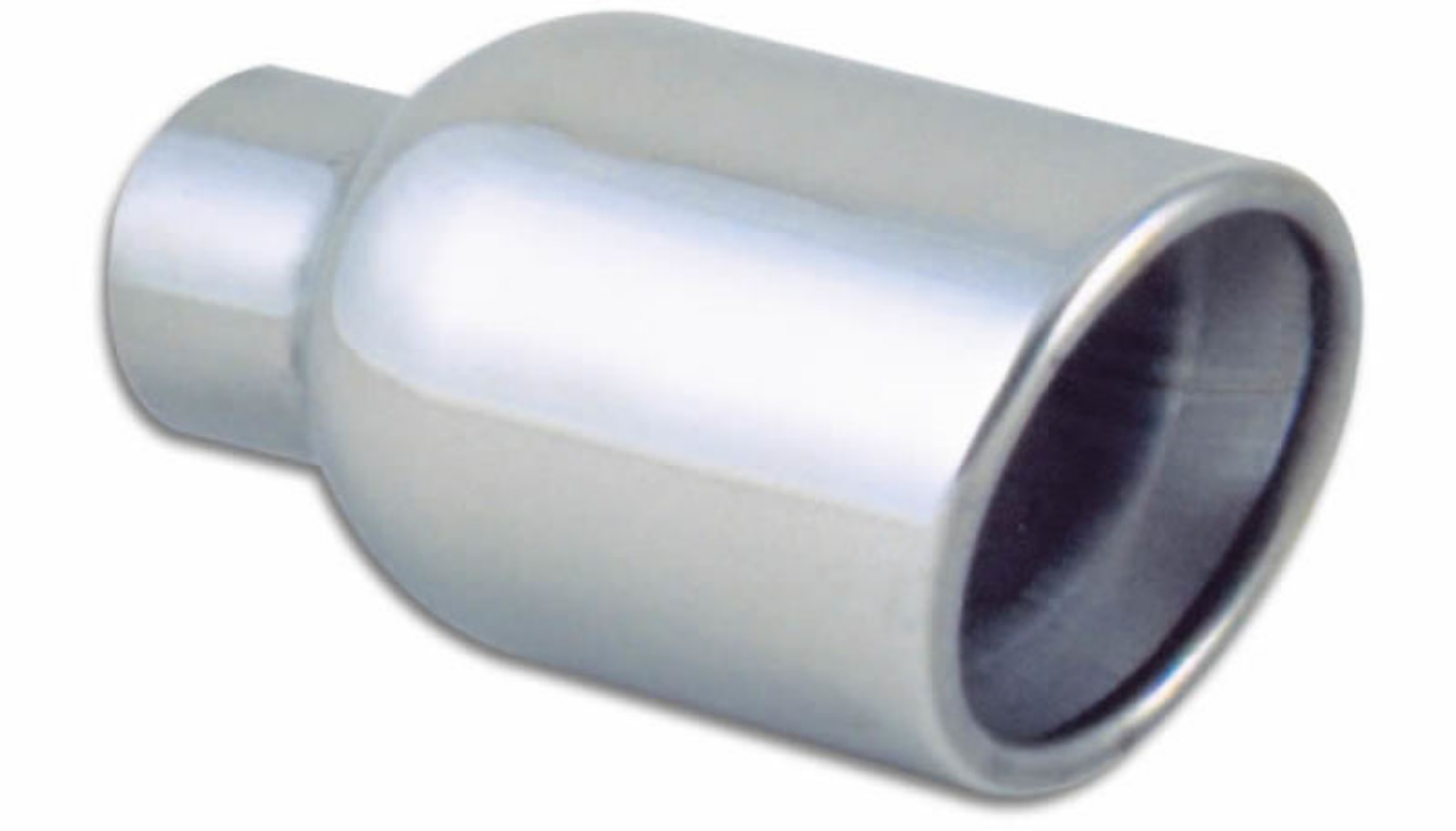 Picture of Vibrant 3in ID Dual 4in OD Round SS Tips Double Wall, Angle Cut