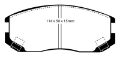 Picture of EBC 91-94 Dodge Colt 1-5 Redstuff Front Brake Pads