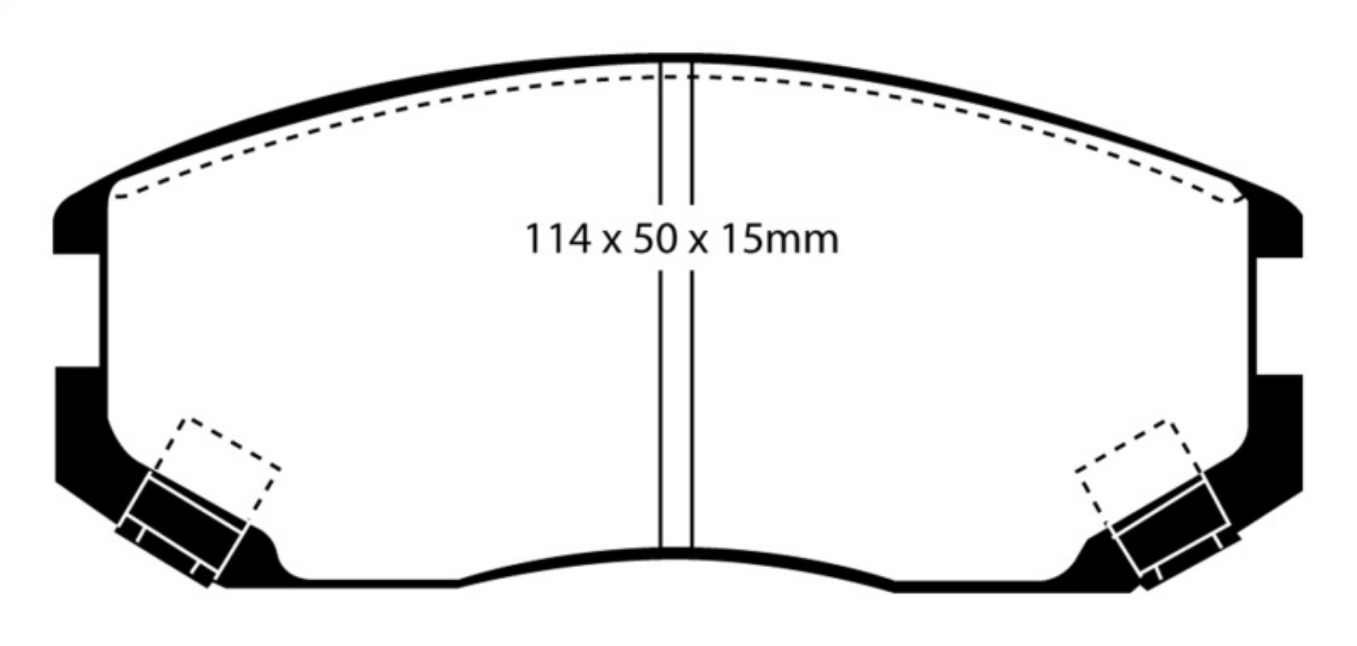 Picture of EBC 91-94 Dodge Colt 1-5 Redstuff Front Brake Pads