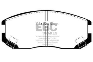 Picture of EBC 91-94 Dodge Colt 1-5 Redstuff Front Brake Pads