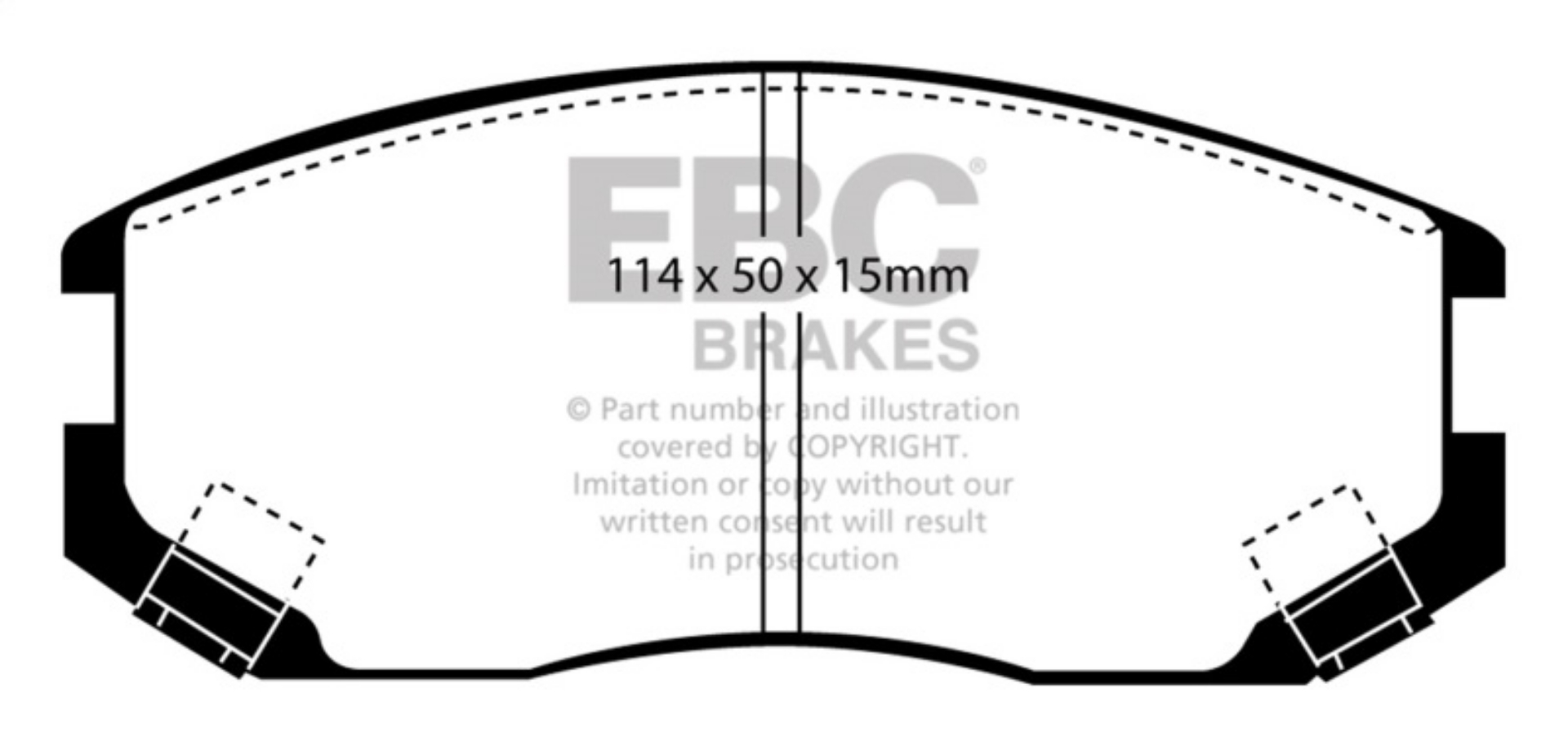 Picture of EBC 91-94 Dodge Colt 1-5 Yellowstuff Front Brake Pads