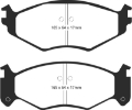 Picture of EBC 91-95 Chrysler LeBaron 2-5 15in Wheels Redstuff Front Brake Pads