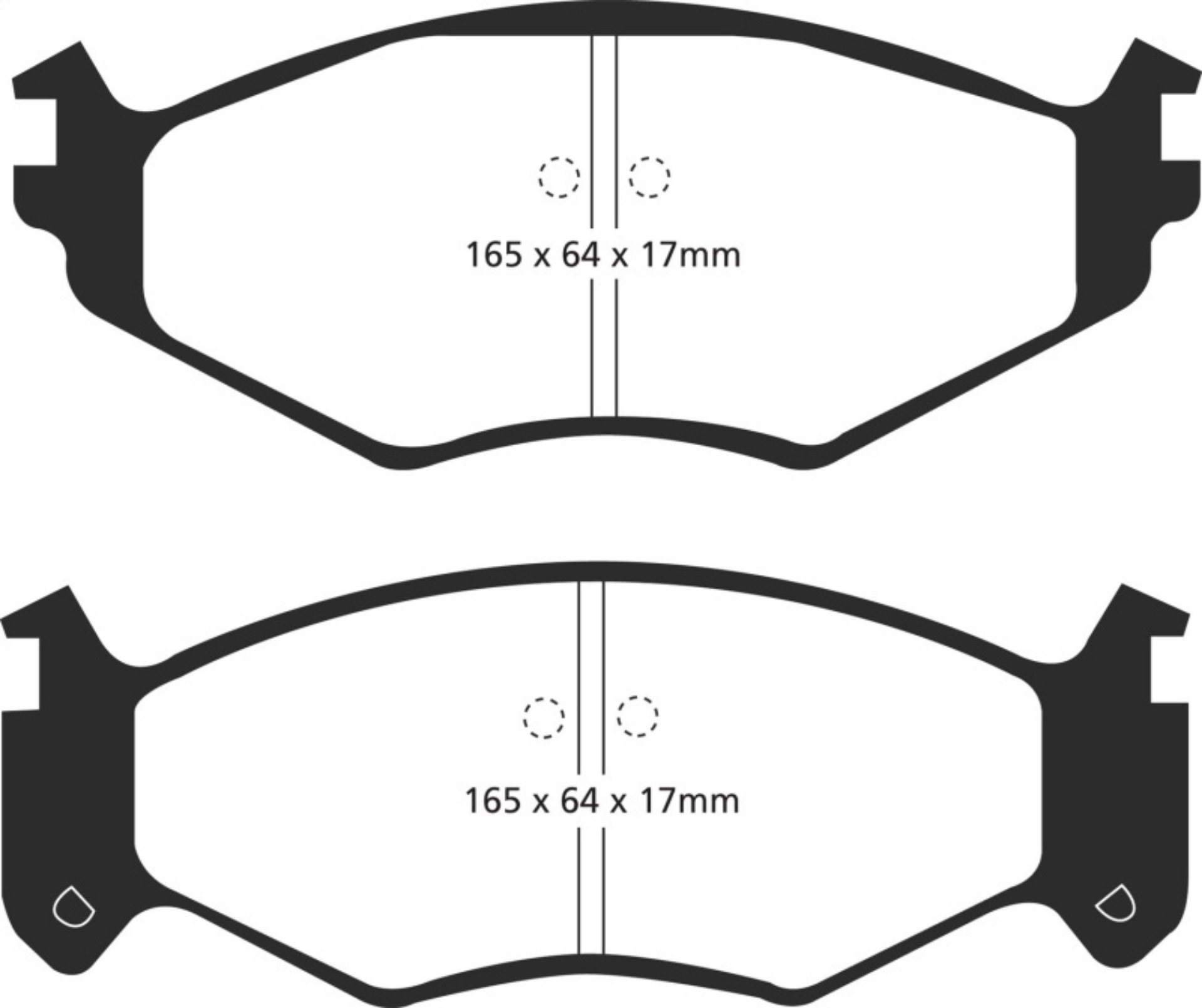 Picture of EBC 91-95 Chrysler LeBaron 2-5 15in Wheels Redstuff Front Brake Pads