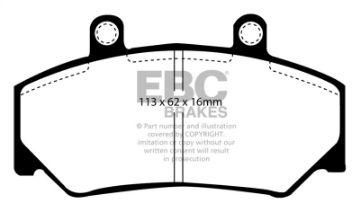 Picture of EBC 91-95 Volvo 940 ABS 2-3 Bendix Redstuff Front Brake Pads