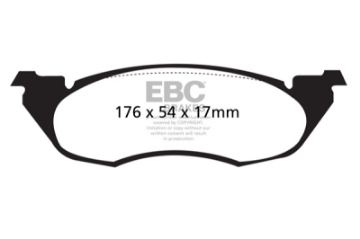 Picture of EBC 91-96 Dodge Dakota 2WD 2-5 Yellowstuff Front Brake Pads