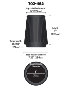 Picture of Airaid Universal Air Filter - Cone 6 x 7-1-4 x 5 x 7
