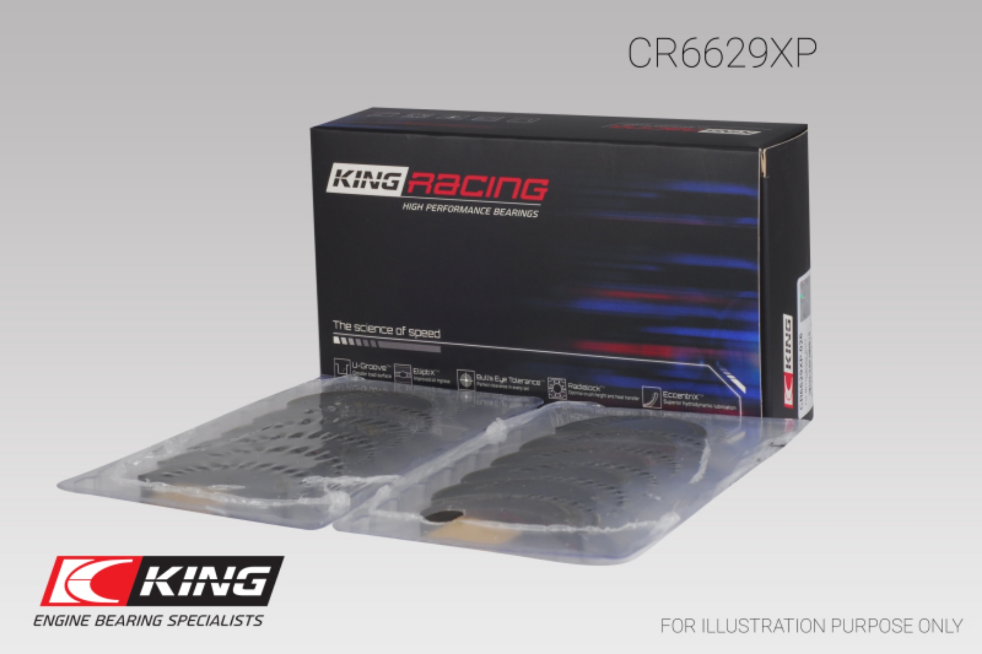 Picture of King Engine Bearings Mitsubishi 6G72 Size 0-26 Connecting Rod Bearing Set
