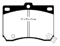 Picture of EBC 91-96 Ford Escort 1-8 Yellowstuff Front Brake Pads