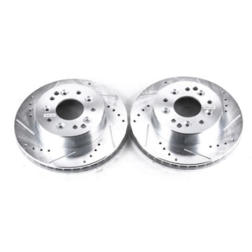 Picture of Power Stop 63-82 Chevrolet Corvette Rear Evolution Drilled & Slotted Rotors - Pair