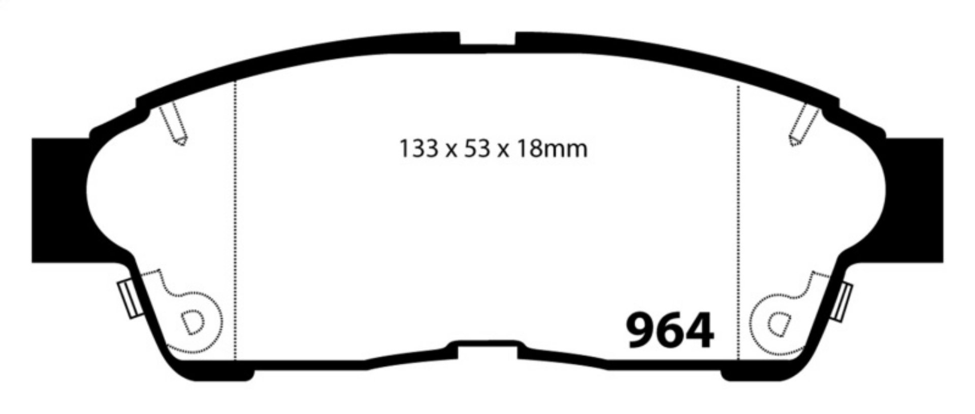 Picture of EBC 92-01 Toyota Camry 2-2 Redstuff Front Brake Pads