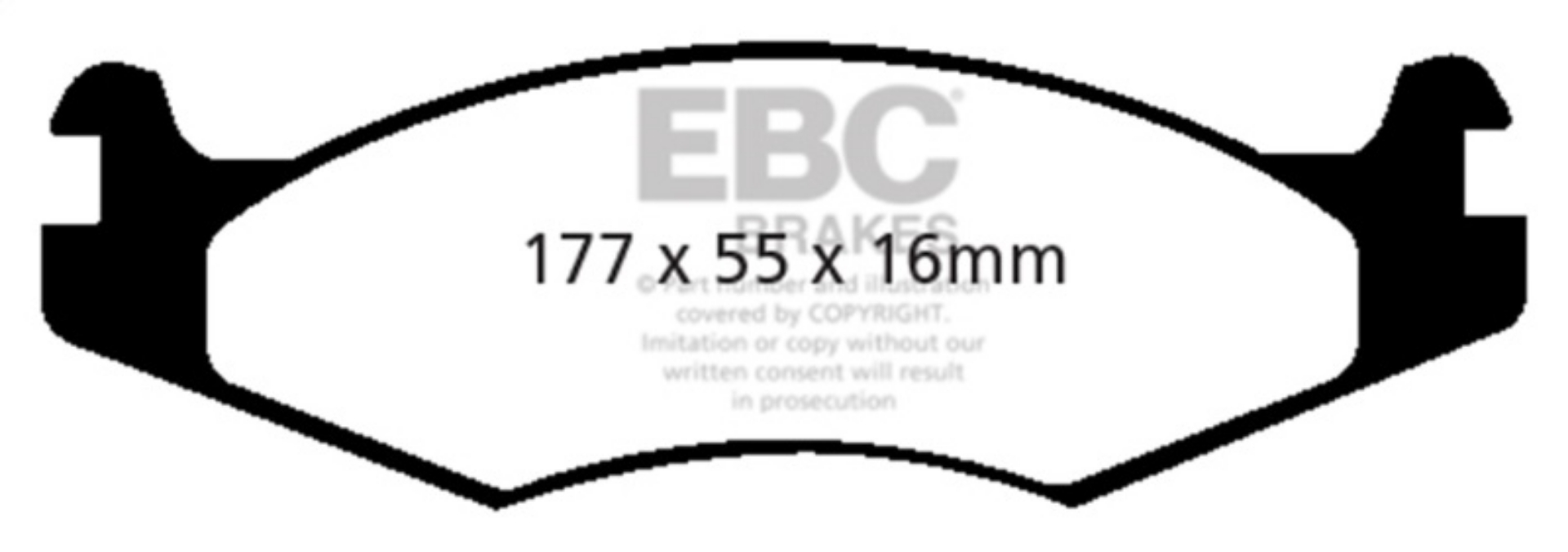 Picture of EBC 92-03 Am General H1 Yellowstuff Front Brake Pads