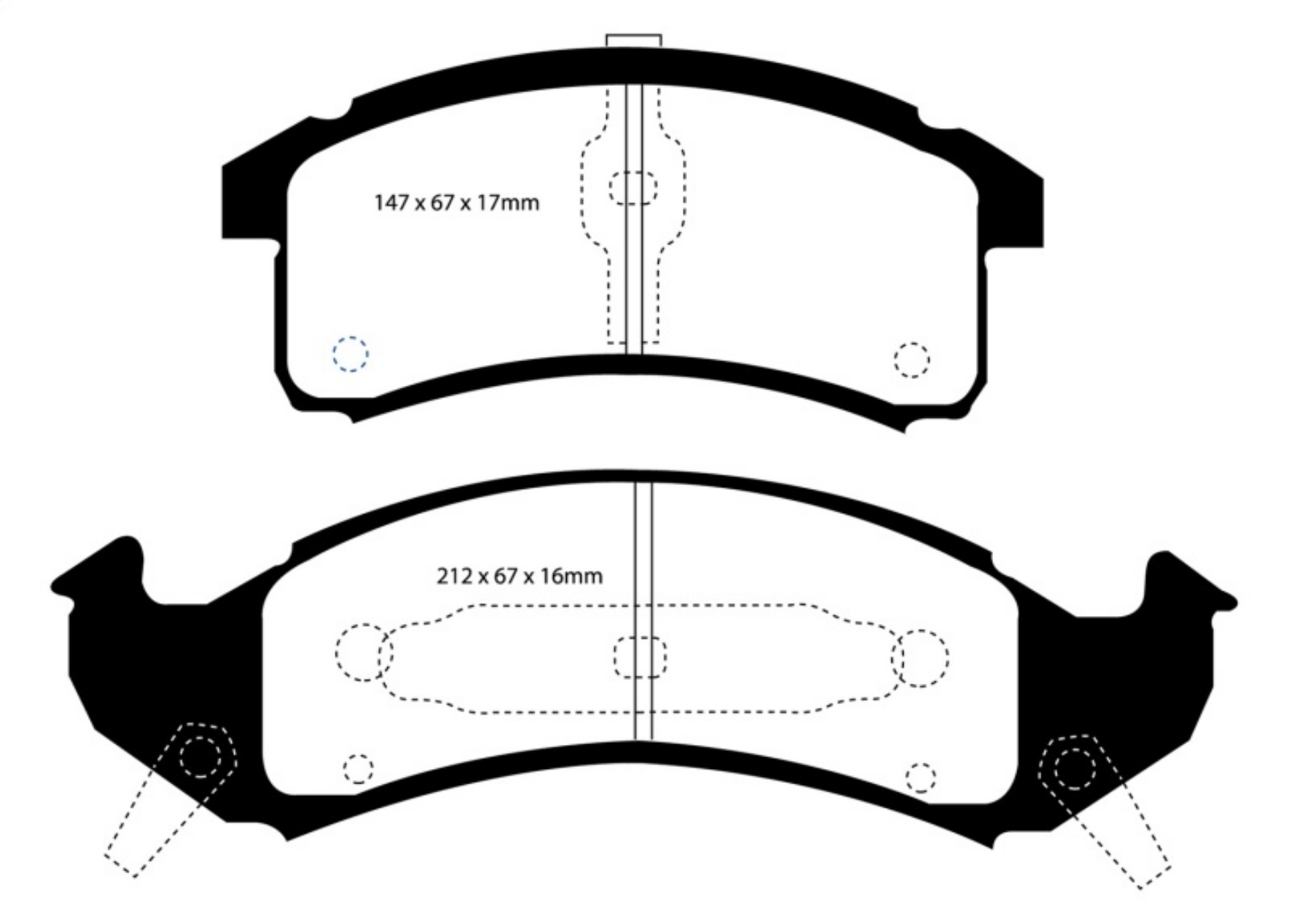 Picture of EBC 92-93 Buick Le Sabre FWD 3-8 Redstuff Front Brake Pads