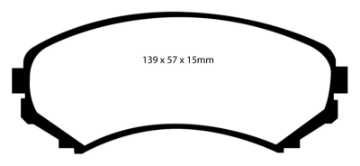 Picture of EBC 92-93 Mazda MPV 2-6 2WD Ultimax2 Front Brake Pads
