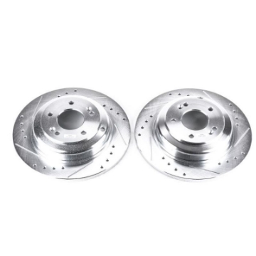 Picture of Power Stop 10-16 Hyundai Genesis Coupe Rear Evolution Drilled & Slotted Rotors - Pair