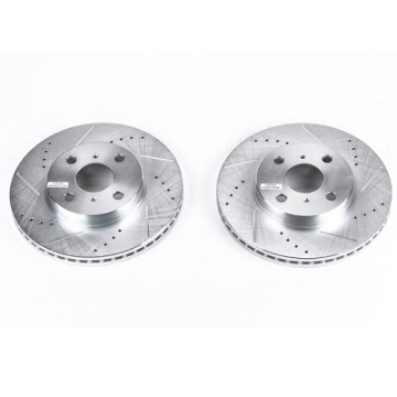 Picture of Power Stop 04-06 Scion xA Front Evolution Drilled & Slotted Rotors - Pair