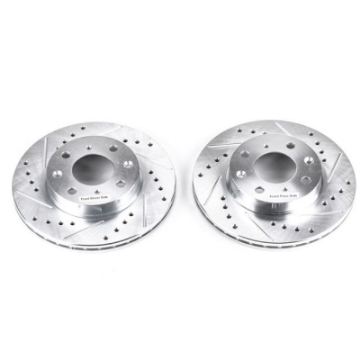 Picture of Power Stop 88-91 Honda Civic Front Evolution Drilled & Slotted Rotors - Pair
