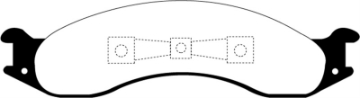 Picture of EBC 92-94 Ford Econoline E250 4-9 Greenstuff Front Brake Pads