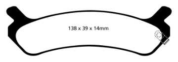 Picture of EBC 92-94 Hyundai Sonata 2-0 Redstuff Rear Brake Pads