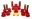 Picture of Energy Suspension Rear Leaf Spring Bushing Set - Red