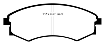 Picture of EBC 92-95 Hyundai Elantra 1-6 Greenstuff Front Brake Pads