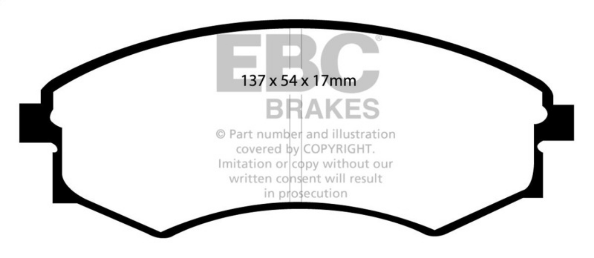 Picture of EBC 92-95 Hyundai Elantra 1-6 Yellowstuff Front Brake Pads