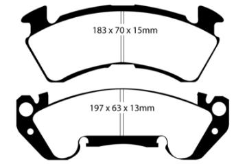 Picture of EBC 92-96 Chevrolet Caprice 4-3 Police Greenstuff Front Brake Pads