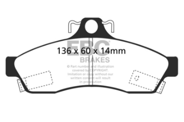 Picture of EBC 92-96 Chevrolet Caprice 4-3 Police Ultimax2 Rear Brake Pads