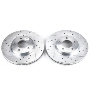 Picture of Power Stop 96-99 Ford Taurus Front Evolution Drilled & Slotted Rotors - Pair