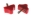 Picture of Energy Suspension GM Lower B Stop Single Hump Set - Red