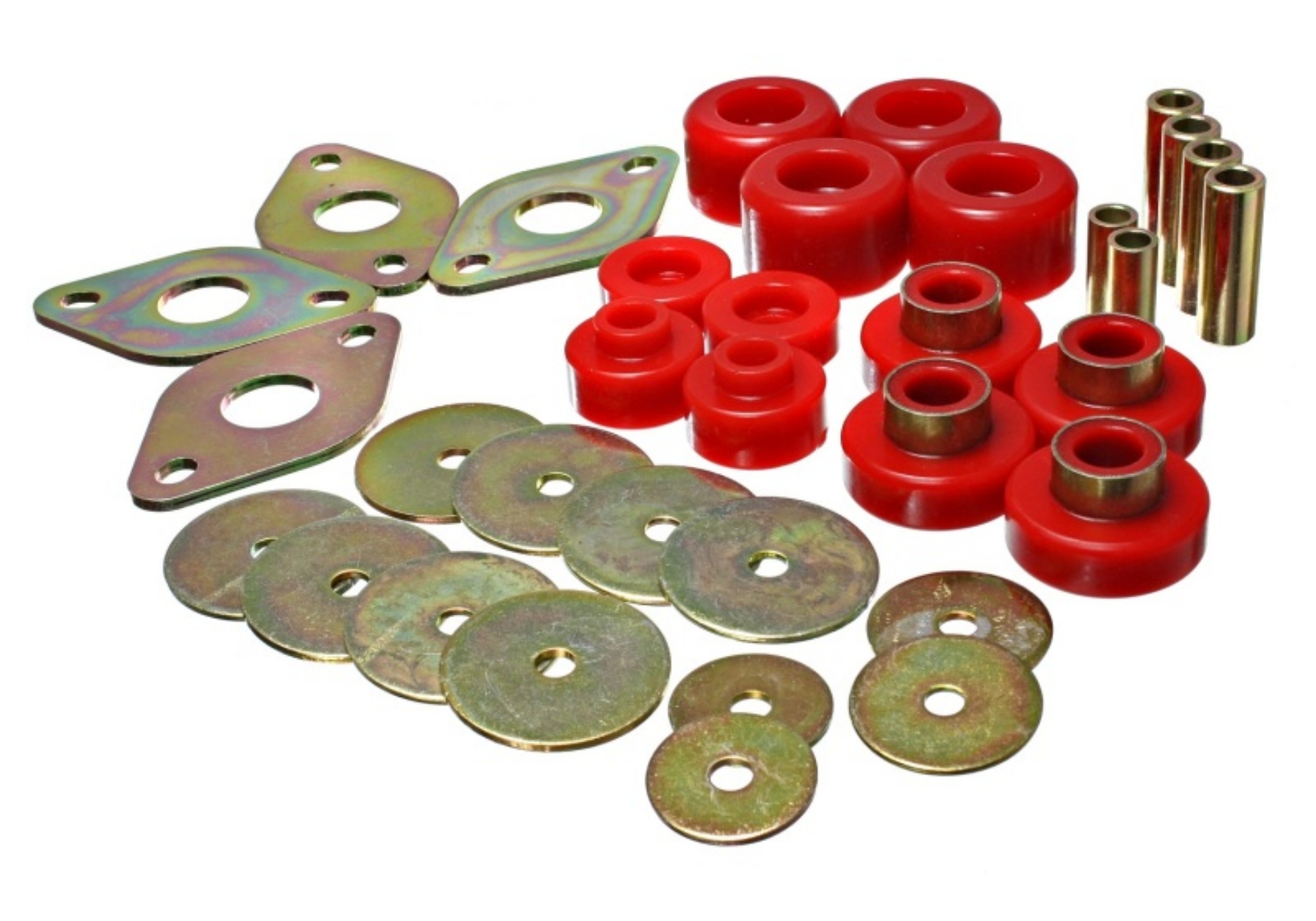 Picture of Energy Suspension Body Mount Set-Reg Access & Dbl Cab - Red