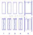 Picture of King General Motors 262- 267- 302- 307- 327- 350 Size STDX pMaxBlack Coated Main Bearing Set