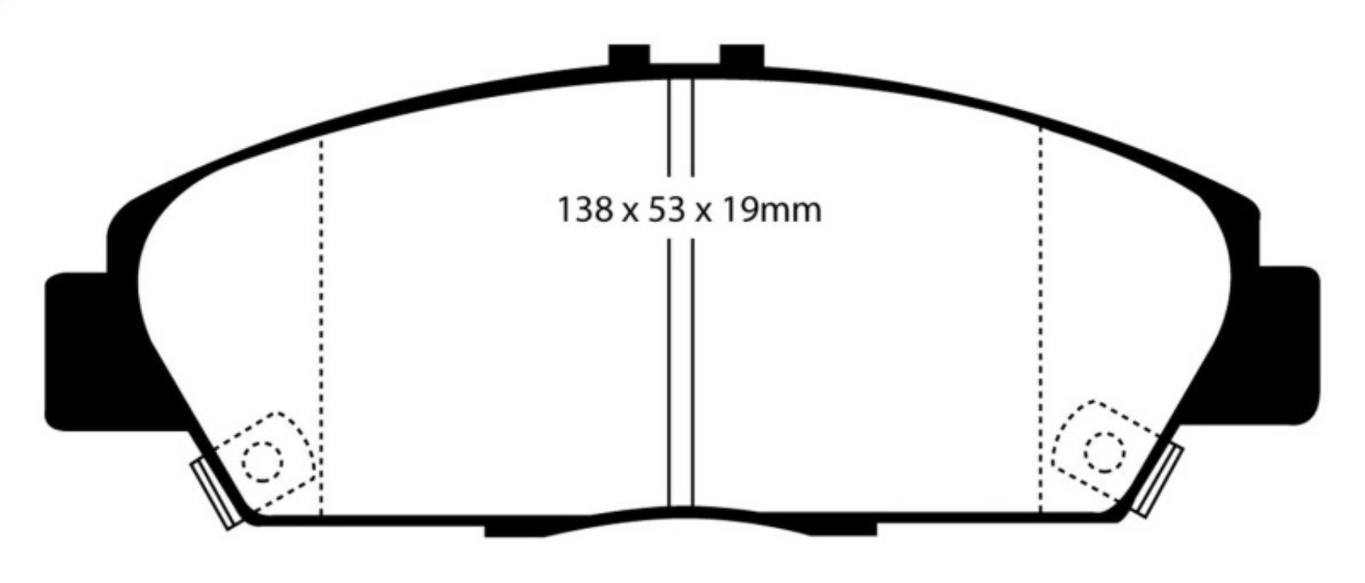 Picture of EBC 92-96 Honda Prelude 2-2 Yellowstuff Front Brake Pads