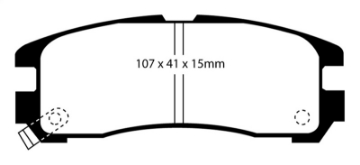 Picture of EBC 92-96 Mitsubishi Expo Greenstuff Rear Brake Pads