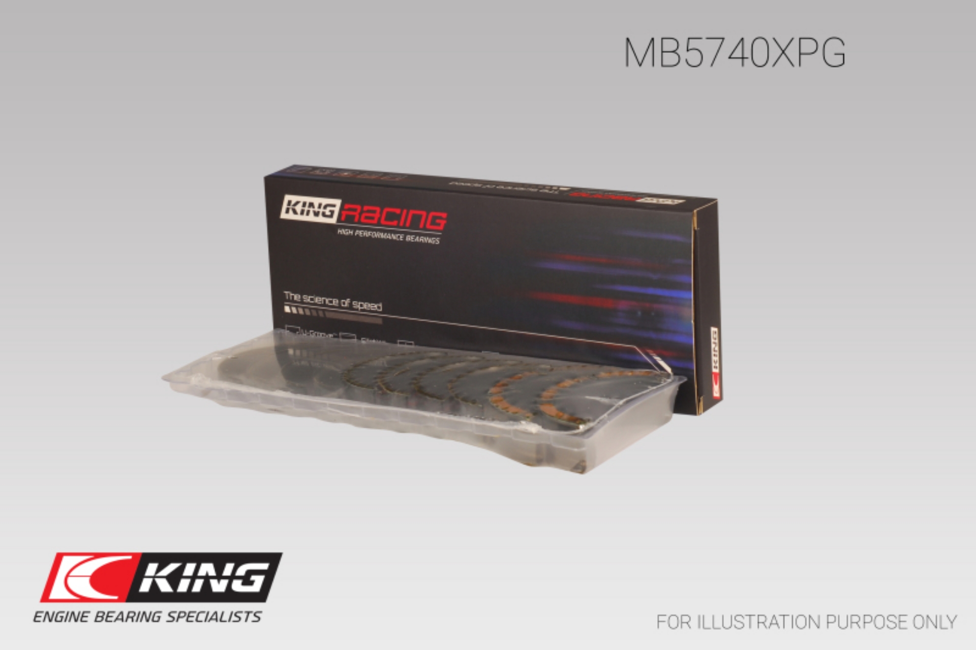 Picture of King Engine Bearings Subaru EJ20-EJ22-EJ25 Housing Bore + -005 Size 0-25 Main Bearing Set