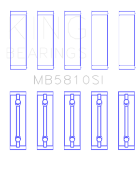 Picture of King Engine Bearings Toyota 2AR-FE- 2AR-FXE Size 0-25 Main Bearing Set