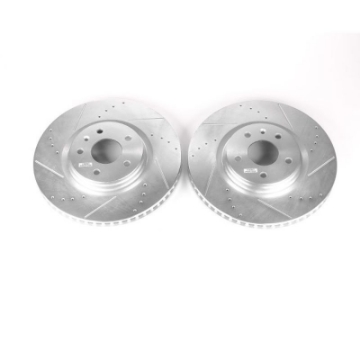 Picture of Power Stop 14-19 Chevrolet Corvette Front Evolution Drilled & Slotted Rotors - Pair