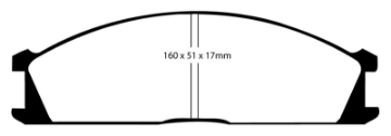 Picture of EBC 92-97 Subaru SVX 3-3 Redstuff Front Brake Pads