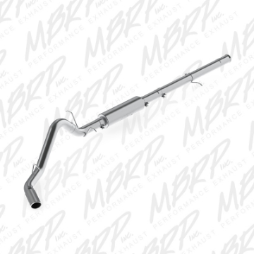 Picture of MBRP 2014 Chevy-GMC 1500 Silverado-Sierra 6-2L V8 Aluminum 3-5in C-B Single Side Exit Exhaust