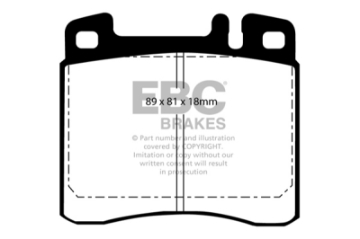 Picture of EBC 93 Mercedes-Benz 300 SD W140 Greenstuff Front Brake Pads