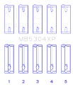 Picture of King Engine Bearings Mazda B6-B6-T-ZM-B3-B5 Main Bearing Set - Size STD