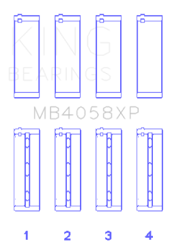 Picture of King Engine Bearings Nissan VQ35DE Performance Main Bearing Set - Size STD
