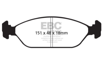 Picture of EBC 93-00 Kia Sephia 1-6 Upgraded Front Brakes Greenstuff Front Brake Pads